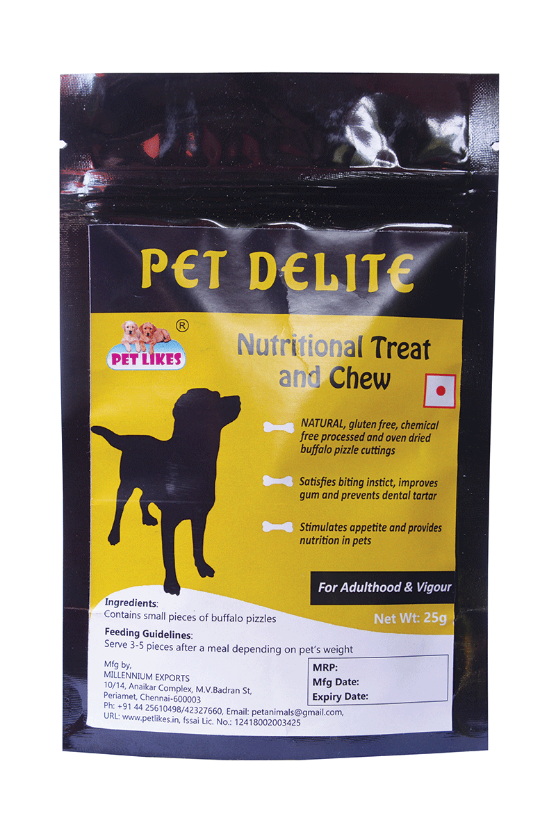 Pet Likes – Pet Delite – 25 g. Meat treats for dogs