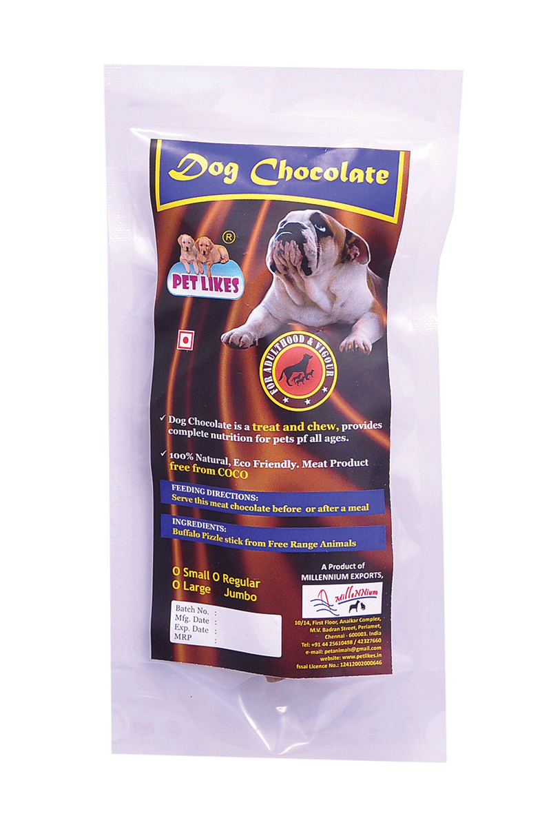 Dog Chocolate – Jumbo Size. Buffalo Pizzle Chews For Dogs